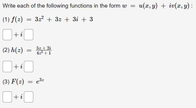 Solved Write each of the following functions in the form | Chegg.com