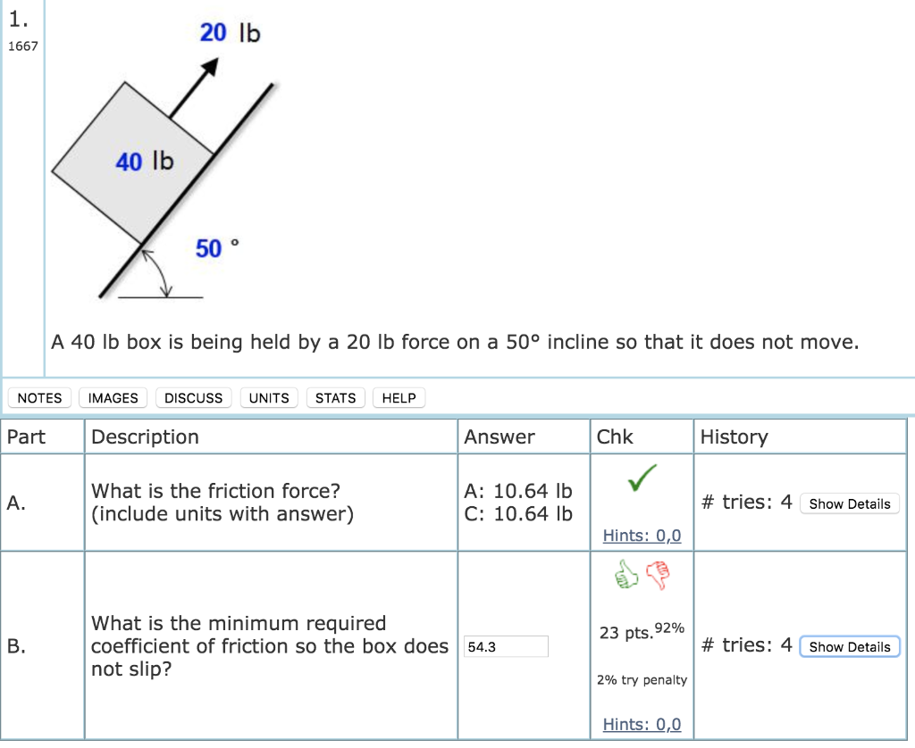 Solved What is the minimum required coefficient of friction | Chegg.com