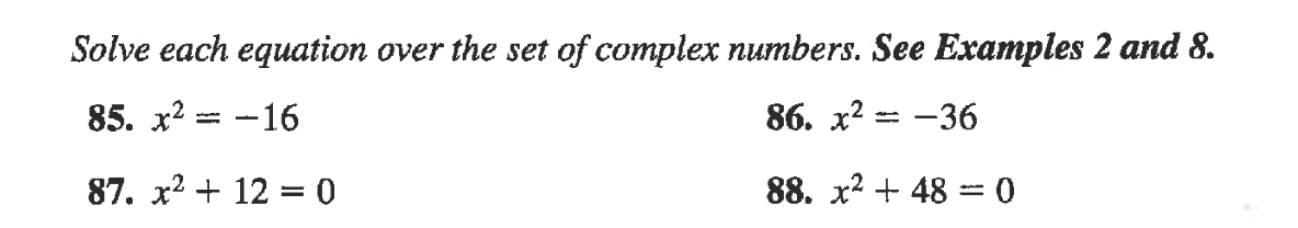 Solved Solve each equation over the set of complex numbers. | Chegg.com