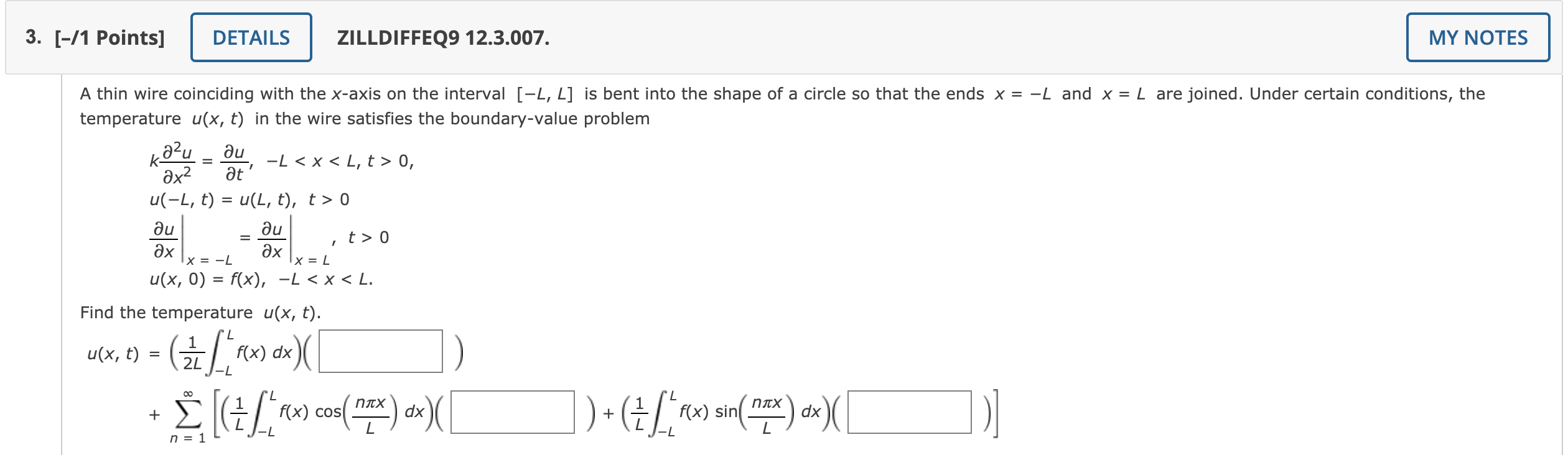 Solved 3. [-/1 Points] DETAILS ZILLDIFFEQ9 12.3.007. MY | Chegg.com