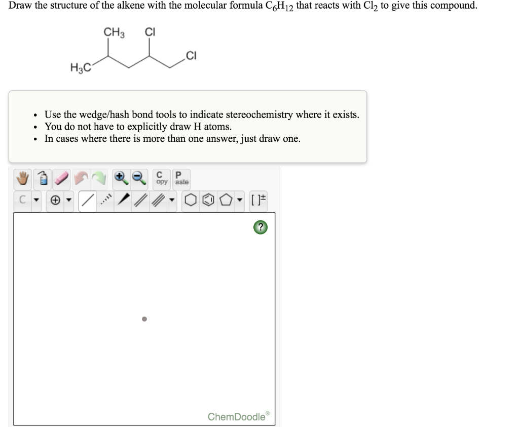 Solved Draw the structure of the alkene with the molecular | Chegg.com