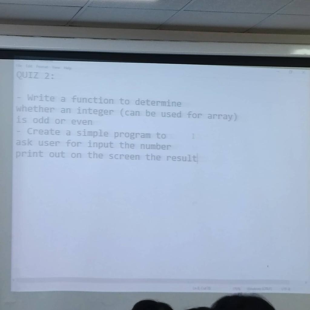 Solved - Write a function to determine whether an integer | Chegg.com