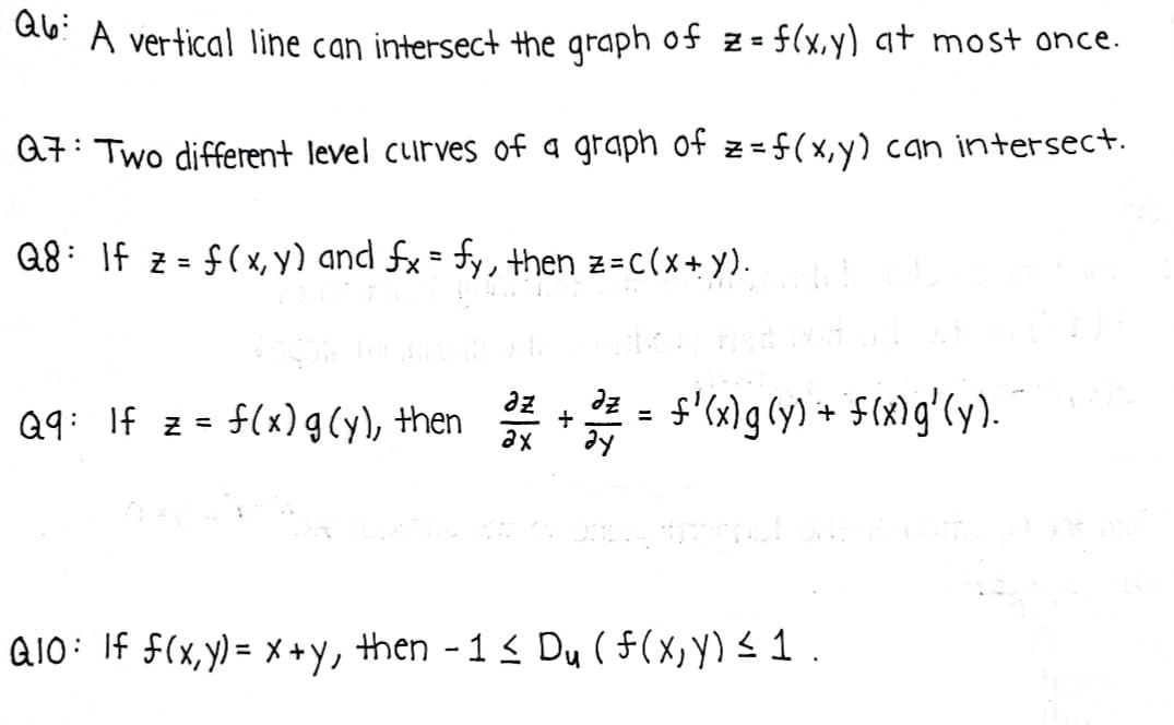 Solved Q6: A vertical line can intersect the graph of z= = | Chegg.com