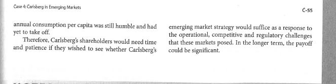 Solved Case 4: Carlsberg in Emerging Markets CASE 4 RIVEV I | Chegg.com