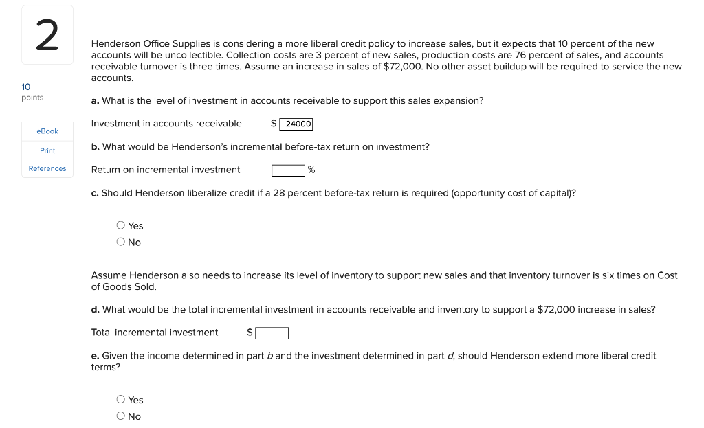 Solved 2 Henderson Office Supplies is considering a more