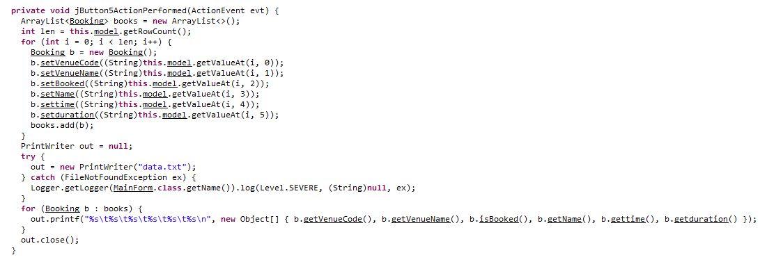 Solved private void JButtonsActionPerformed (ActionEvent | Chegg.com