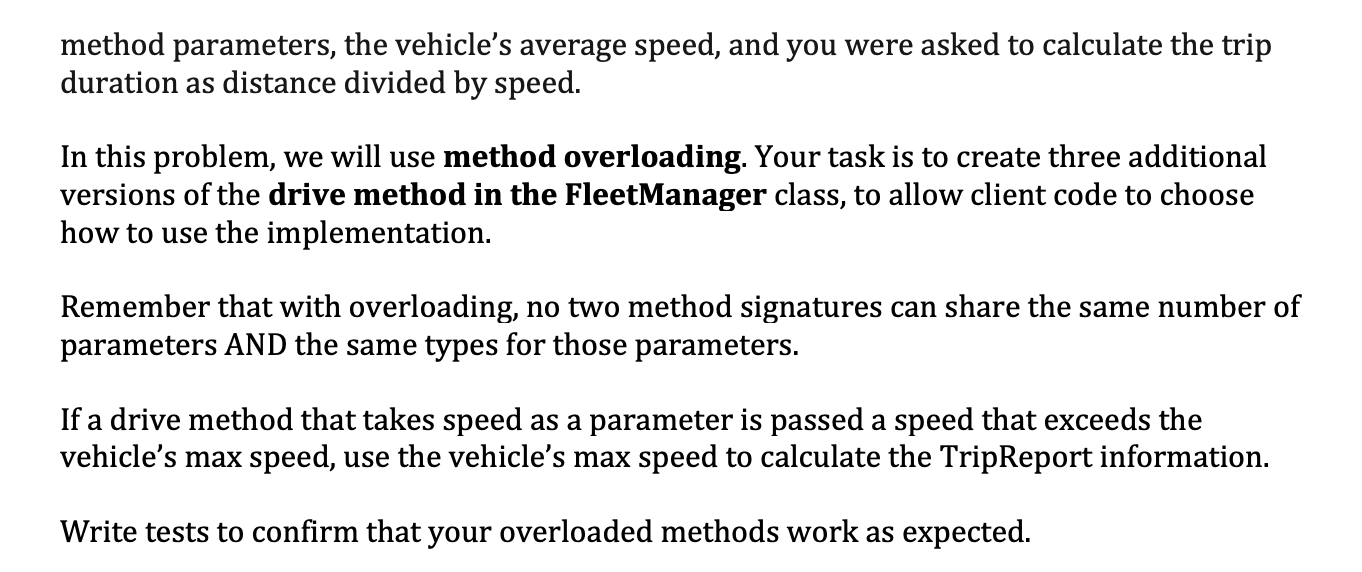 Please implement a basic transit vehicle management | Chegg.com