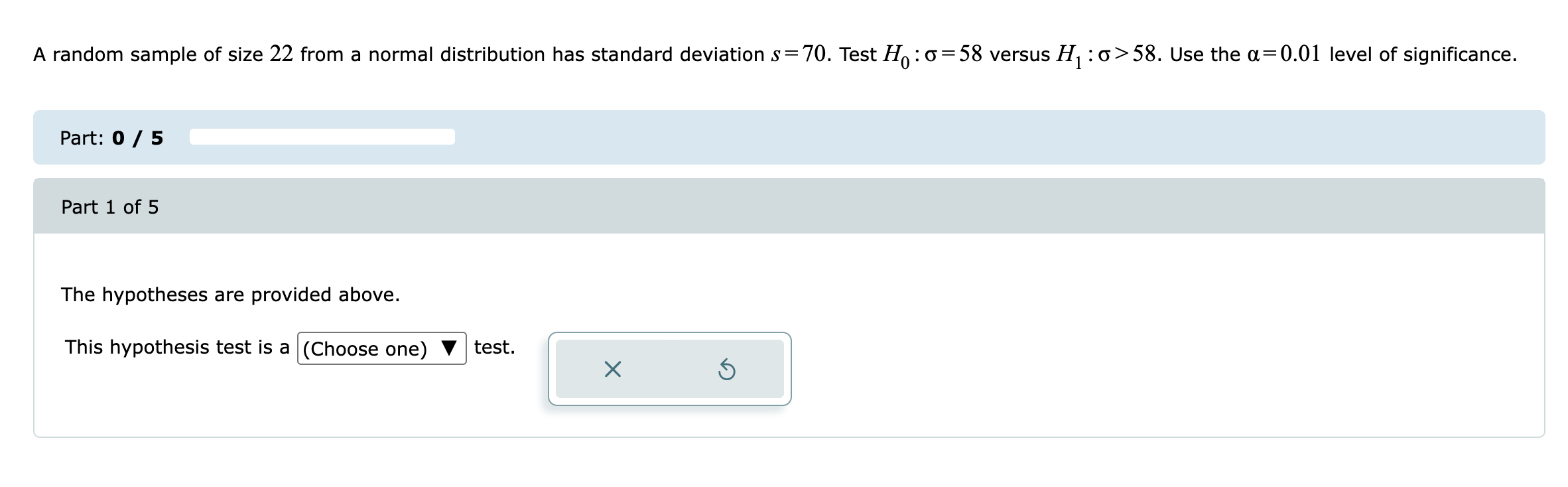 Solved A random sample of size 22 from a normal distribution