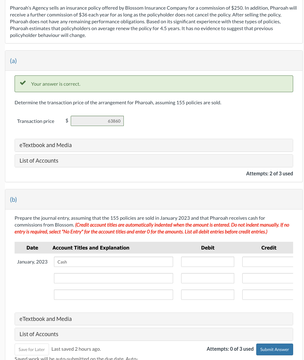 Solved Pharoah's Agency sells an insurance policy offered by | Chegg.com