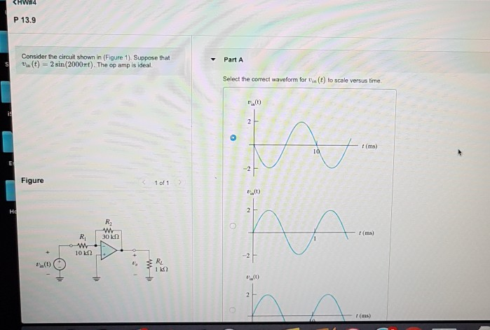 Solved P 13.9 Consider the circuit shown in (Figure 1). | Chegg.com