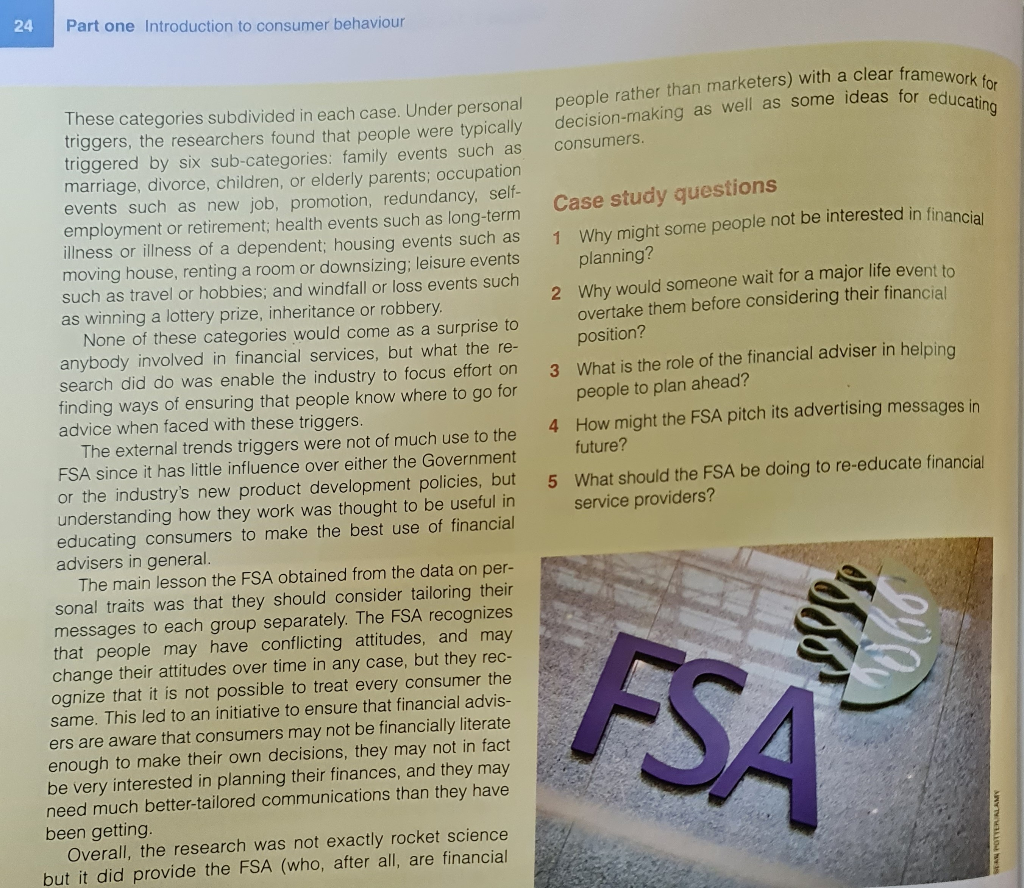 Solved Case study The Financial Services Authority The UK's