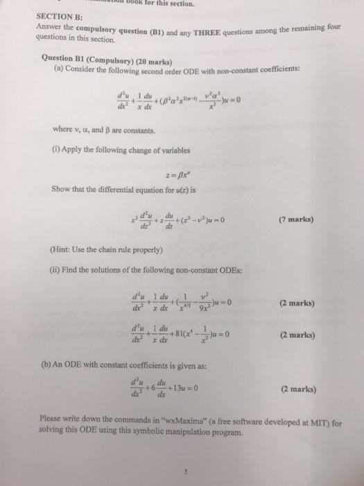 Solved On B08k For This Section. SECTION B Answer The | Chegg.com