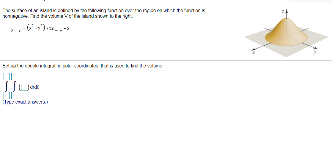Solved The surface of an island is defined by the following | Chegg.com