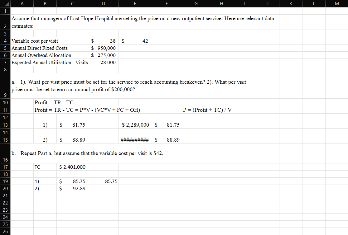 Solved A B C D F G H K L M 1 Assume That Managers Of Last | Chegg.com