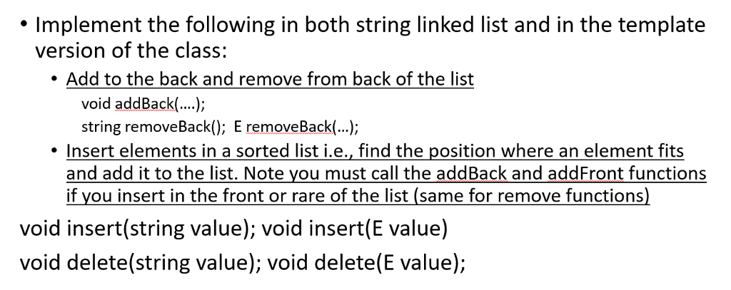 class StringLinkedList class StringLinkedList public: | Chegg.com
