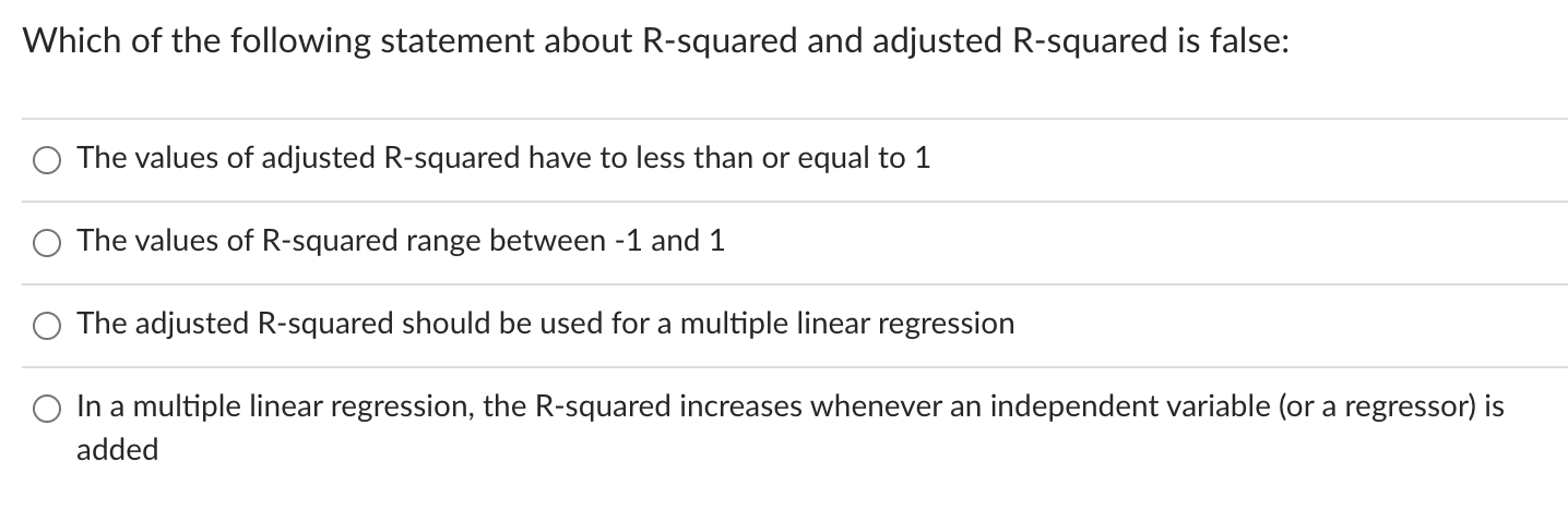 r squared and s assignment quizlet