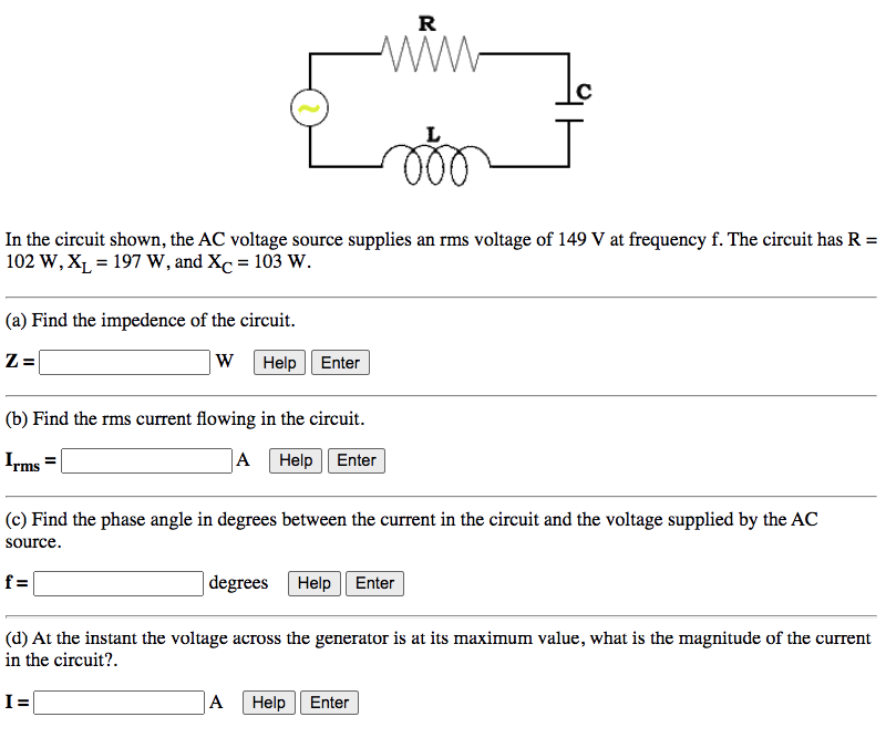 Solved R Wm 000 In The Circuit Shown The Ac Voltage Sour Chegg Com