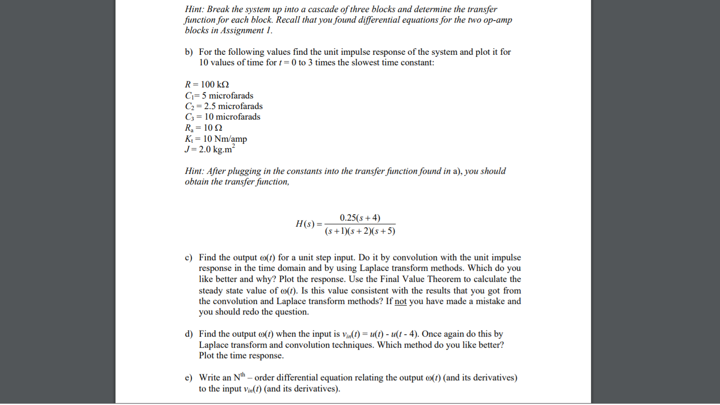 Question 4 You Are Given The Following System Mo Chegg Com
