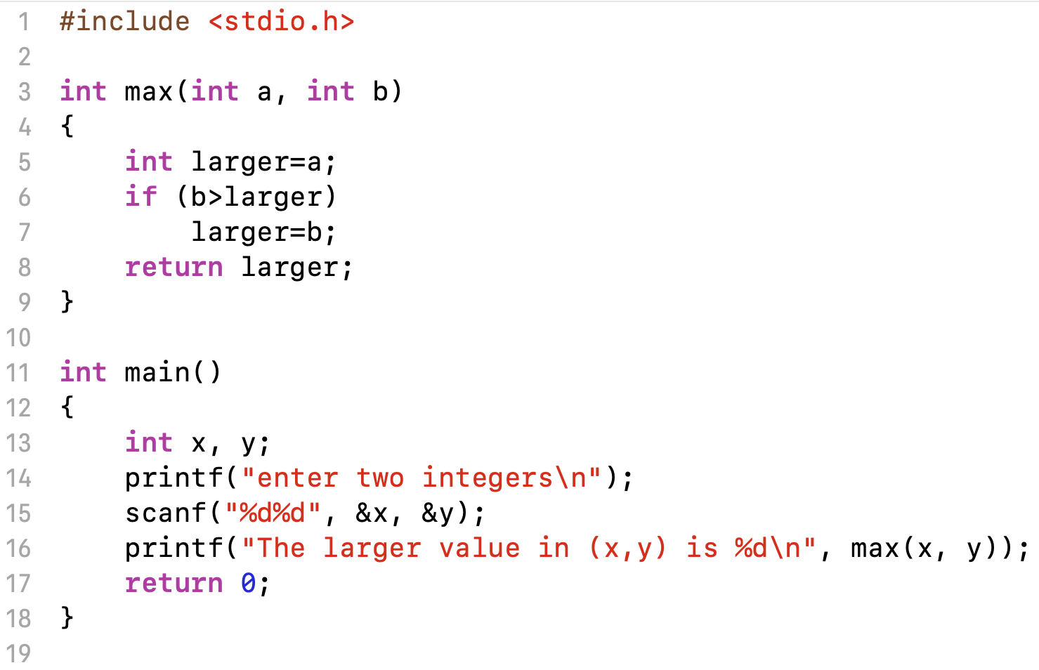 Solved Trace Code in Programming Model: Call "max function" | Chegg.com
