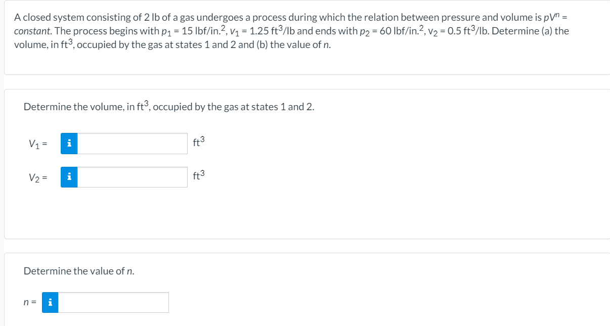 Solved A closed system consisting of 2 lb of a gas undergoes | Chegg.com