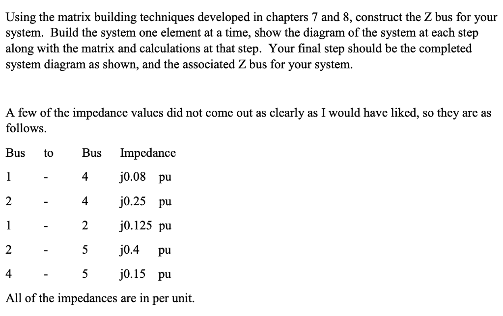Solved Using the matrix building techniques developed in | Chegg.com