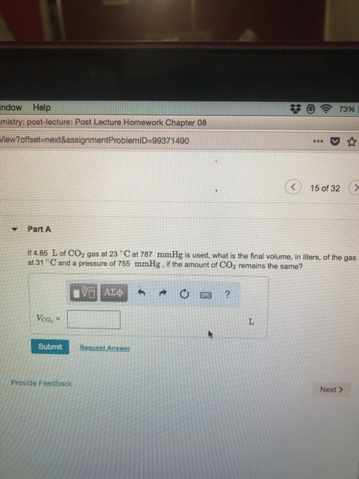 Solved ndow Help mistry: post-lecture: Post Lecture Homework | Chegg.com