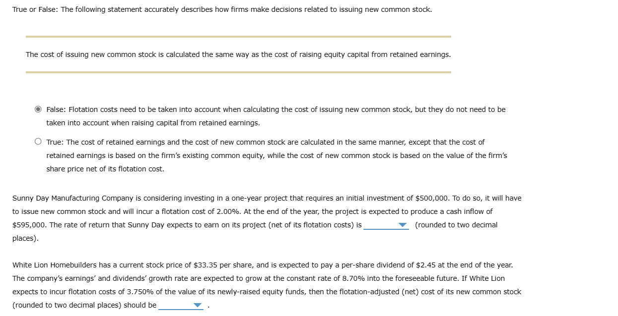 Solved True or False: The following statement accurately | Chegg.com