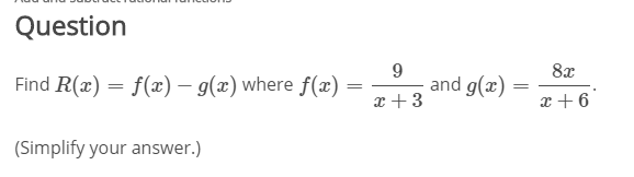 Solved Question 9 Find R X F X G X Where F X A Chegg Com