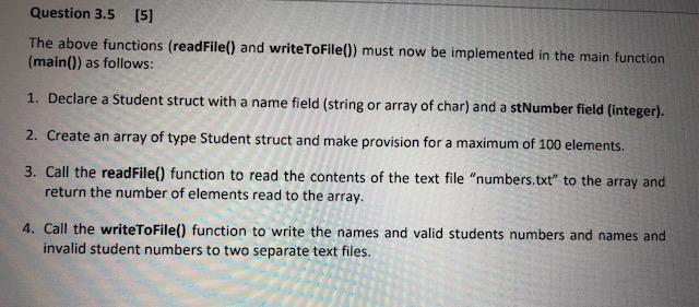 Solved The names and student numbers of students are save in | Chegg.com