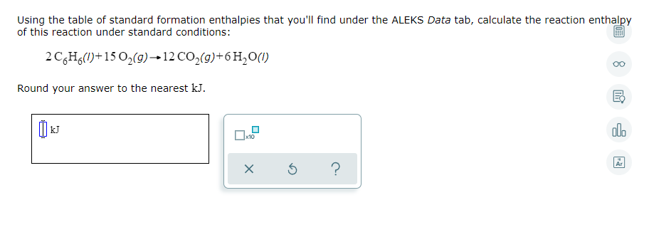 Solved Using the table of standard formation enthalpies that | Chegg.com
