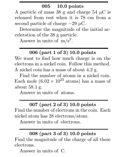 Solved \\( 005 \\quad 10.0 \\) points A particle of mass \\( | Chegg.com
