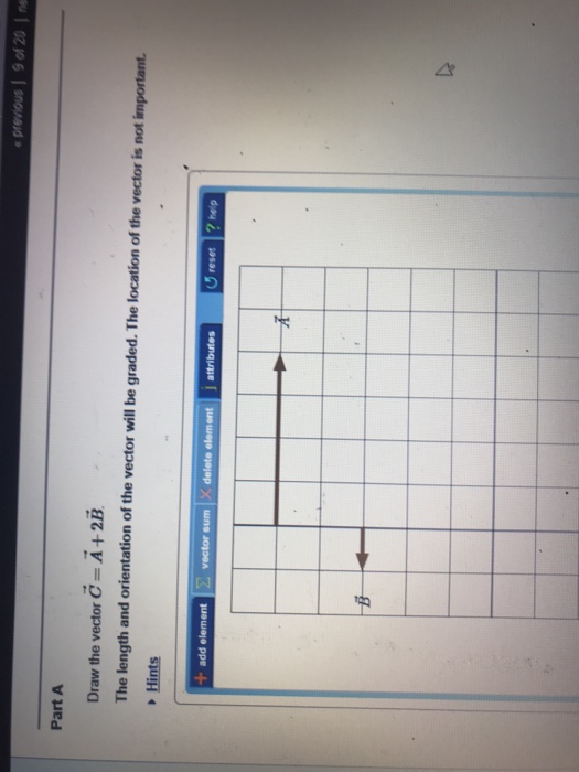 Solved Draw the vector C vector = A vector + 2B vector. The