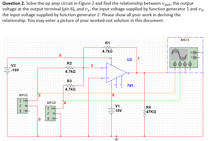 Solved Question 2. Solve the op amp circuit in Figure 2 and | Chegg.com