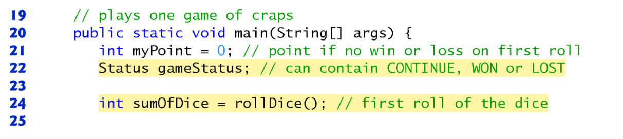 Dice Game Please write this in JAVA! In the first | Chegg.com