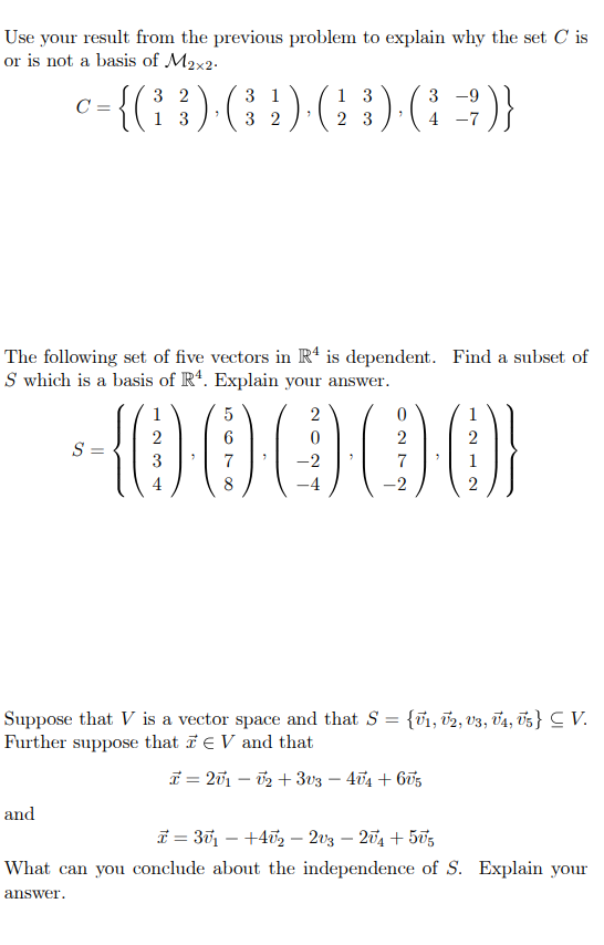 Solved Use your result from the previous problem to explain | Chegg.com