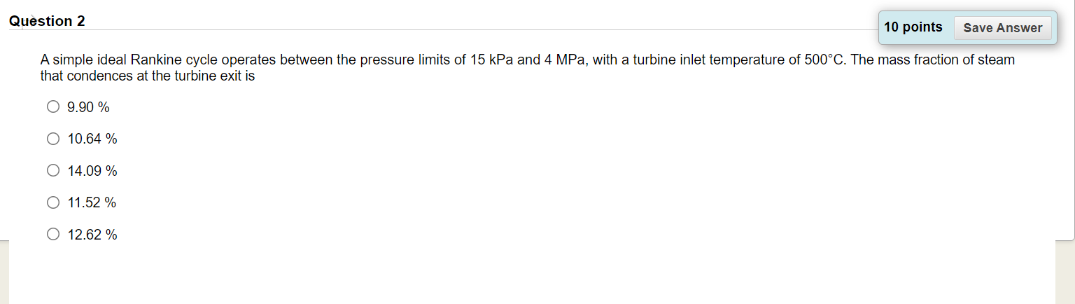 Solved A simple ideal Rankine cycle operates between the | Chegg.com