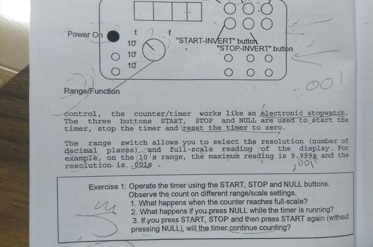 Solved O Power On f t 1 10 