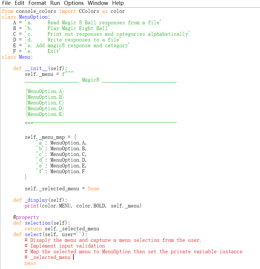 Programming Assignment 1 MAGIC EIGHT BALL (100 | Chegg.com