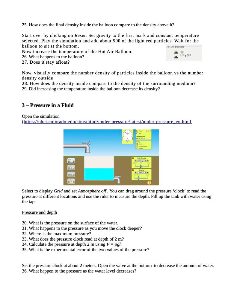 Solved Course and Section Names Date FLUID STATICS