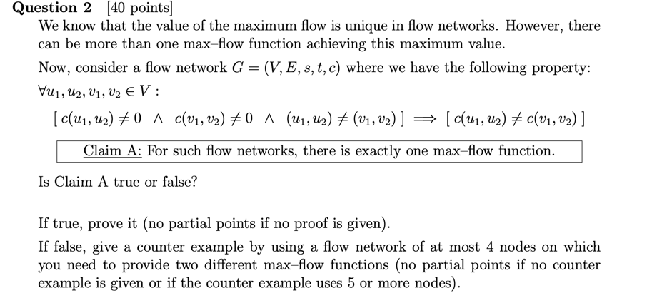 Solved Question 2 [40 points ] We know that the value of the | Chegg.com