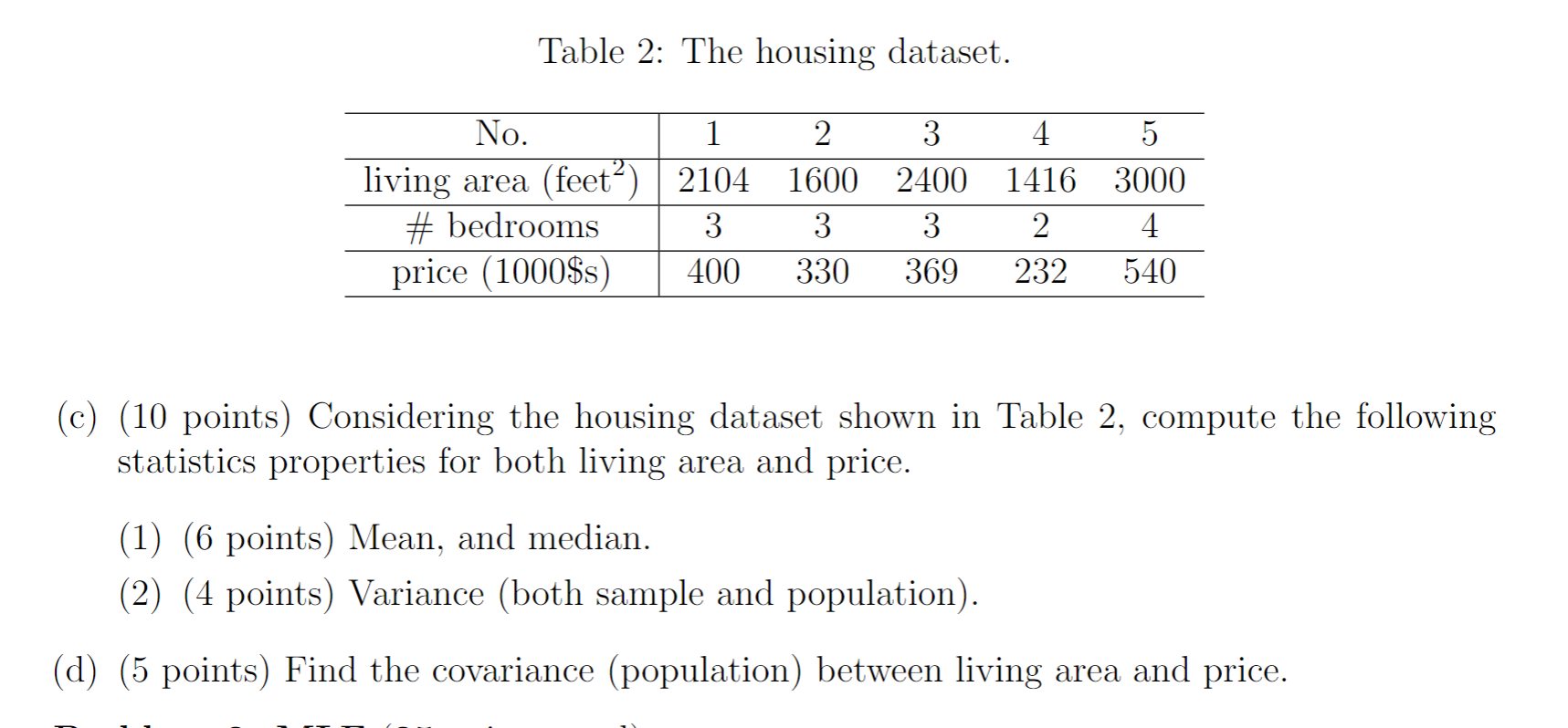 Solved Problem 2. Probability Basics \& Data Statistics (25 | Chegg.com