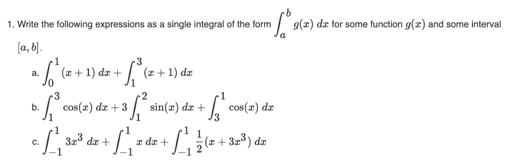 Solved 1. Write The Following Expressions As A Single 