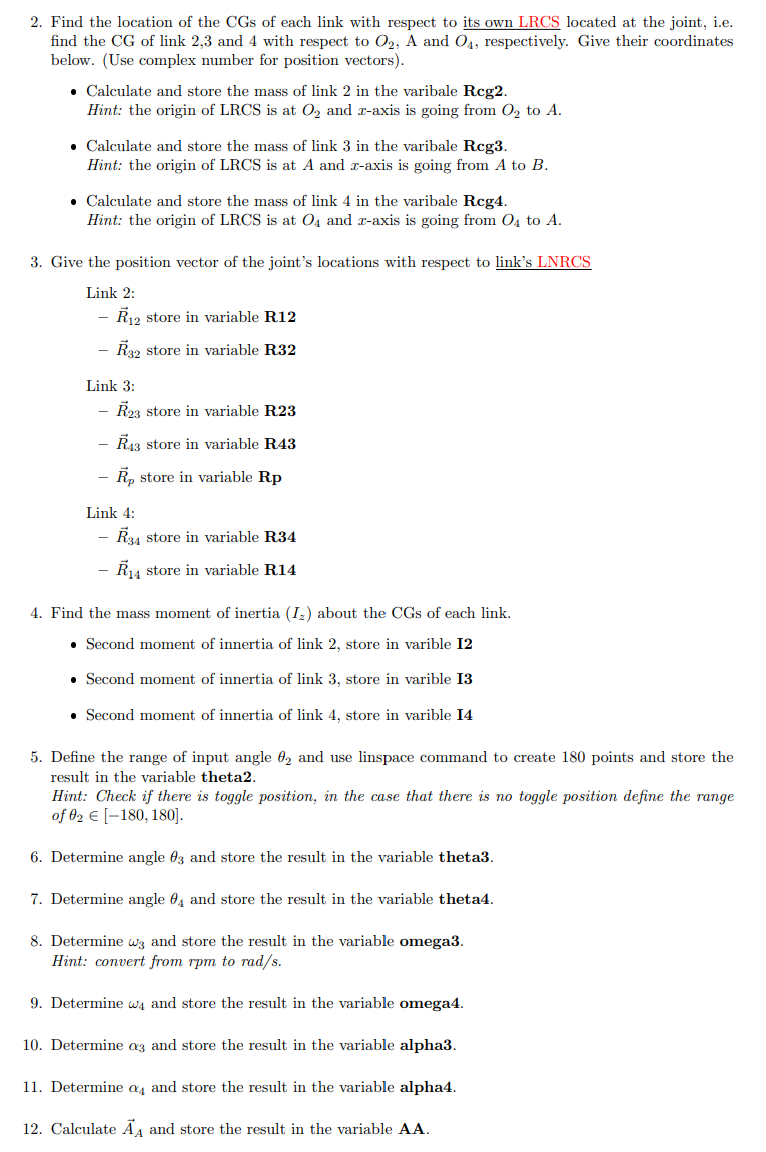 Consider the following mechanism, write a MATLAB | Chegg.com