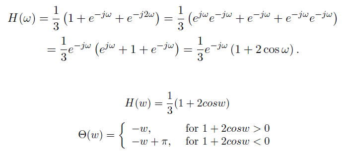 Solved -JW 3(A) Θ(w) _ -w, for 1+2cosw > 0 | Chegg.com