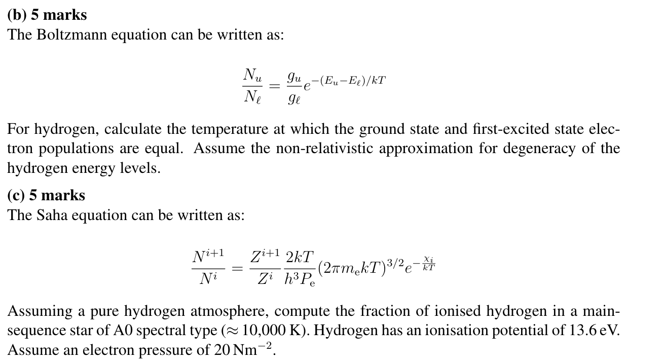 Solved B 5 Marks The Boltzmann Equation Can Be Written As 5450