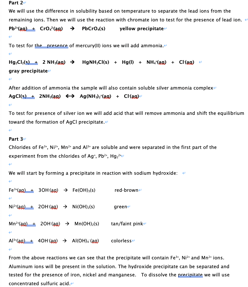 Solved Unknown number: __ 3__ List the Ions present out of | Chegg.com