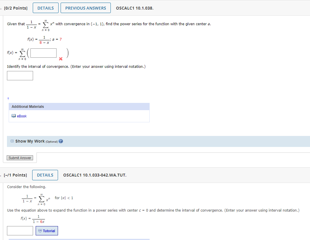 Solved · [0 2 Points] Details Previous Answers Oscalc1