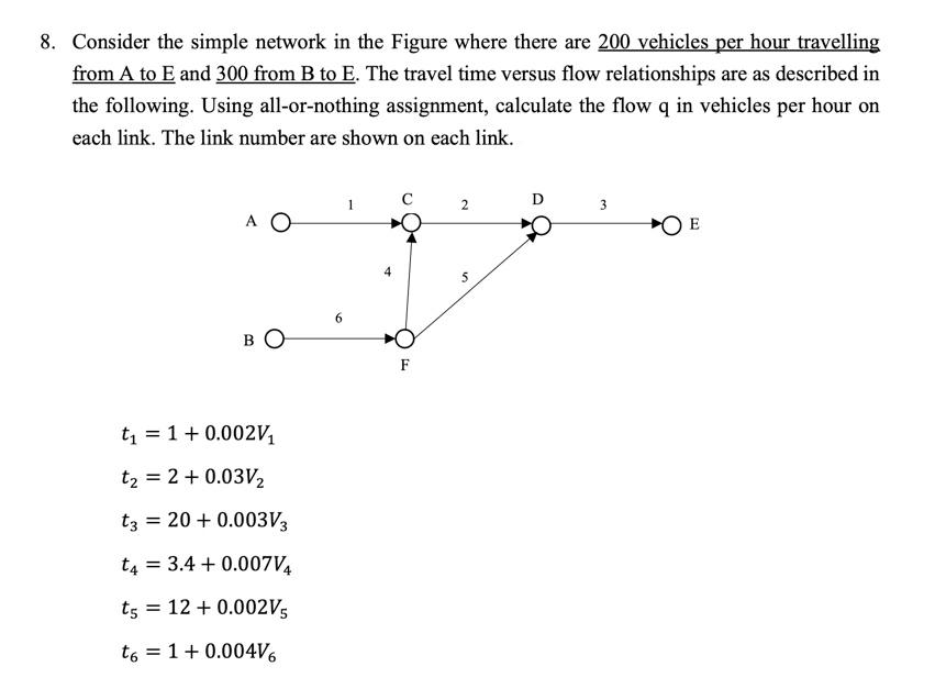 Solved 8. Consider the simple network in the Figure where | Chegg.com
