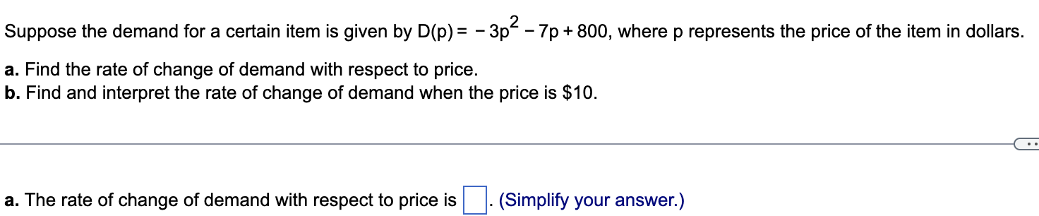 Solved Suppose the demand for a certain item is given by | Chegg.com