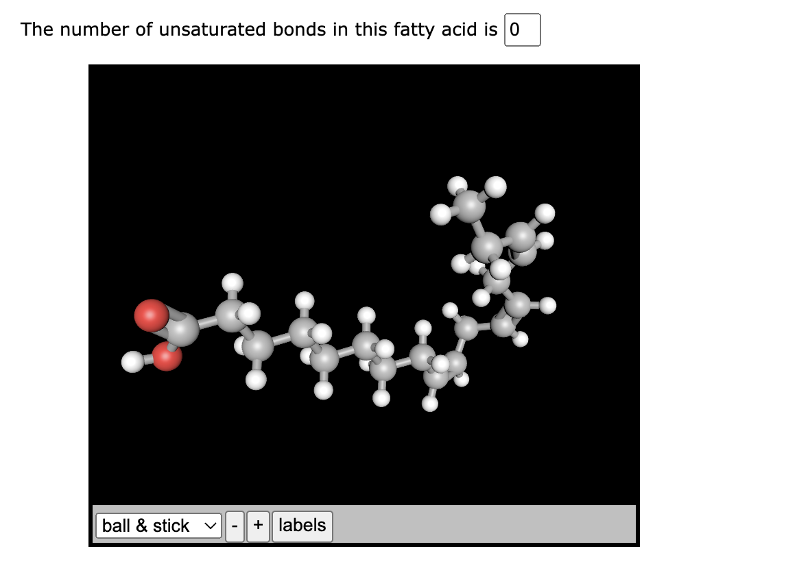 Solved The number of unsaturated bonds in this fatty acid is